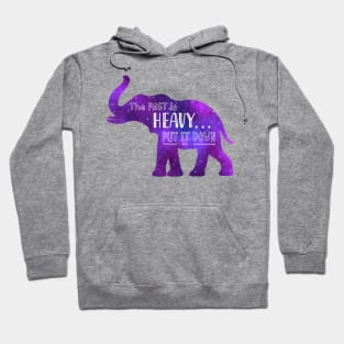 Elephant Spirit Animal Galaxy Silhouette Positive Affirmation Reminder Hoodie